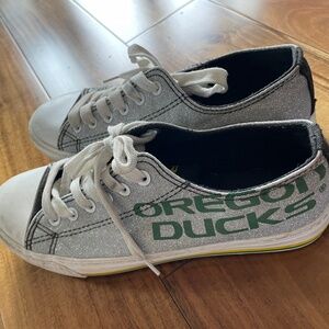 Oregon Ducks glitter shoes sz 8 women
